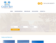 Tablet Screenshot of caseykeyvacations.com